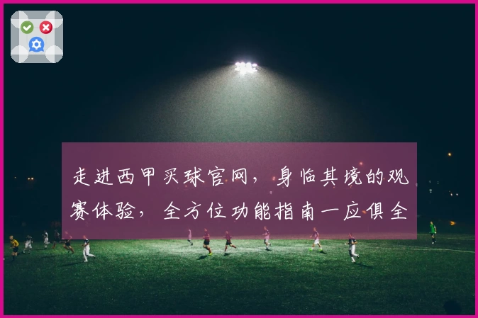 走进西甲买球官网，身临其境的观赛体验，全方位功能指南一应俱全